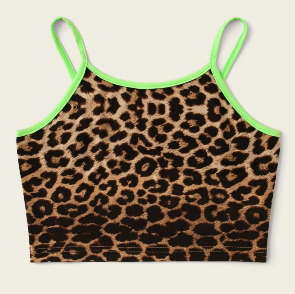 Leopard Print Cami Top, Size Medium, NWOT, Romwe
